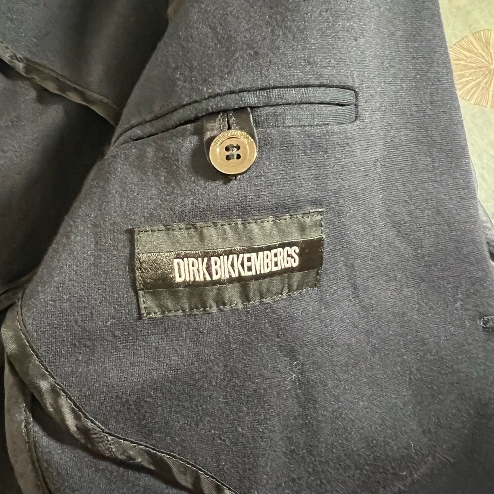 DIRK BIKKEMBERGS | Navy Blue Soft Blazer Jacket Size S EU 46 - Picture 6 of 8